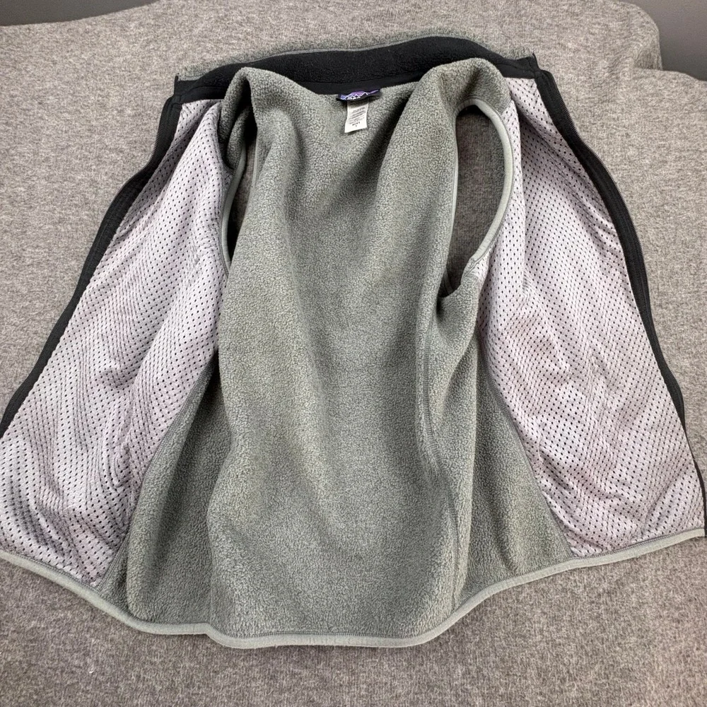 Patagonia Synchilla Fleece Vest Men Sm Gray Full Zip Adventure Nature Minimalist